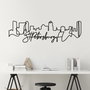 Wallity St.Petersburg Escultura de Pared de Metal Negra